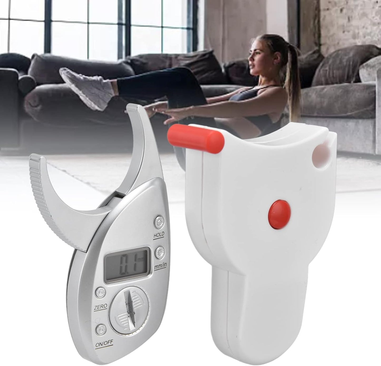 BNIB- Fat Caliper Body Tape Measure, ABS, Digital Display Measuring Tool with Built in Battery,-$15