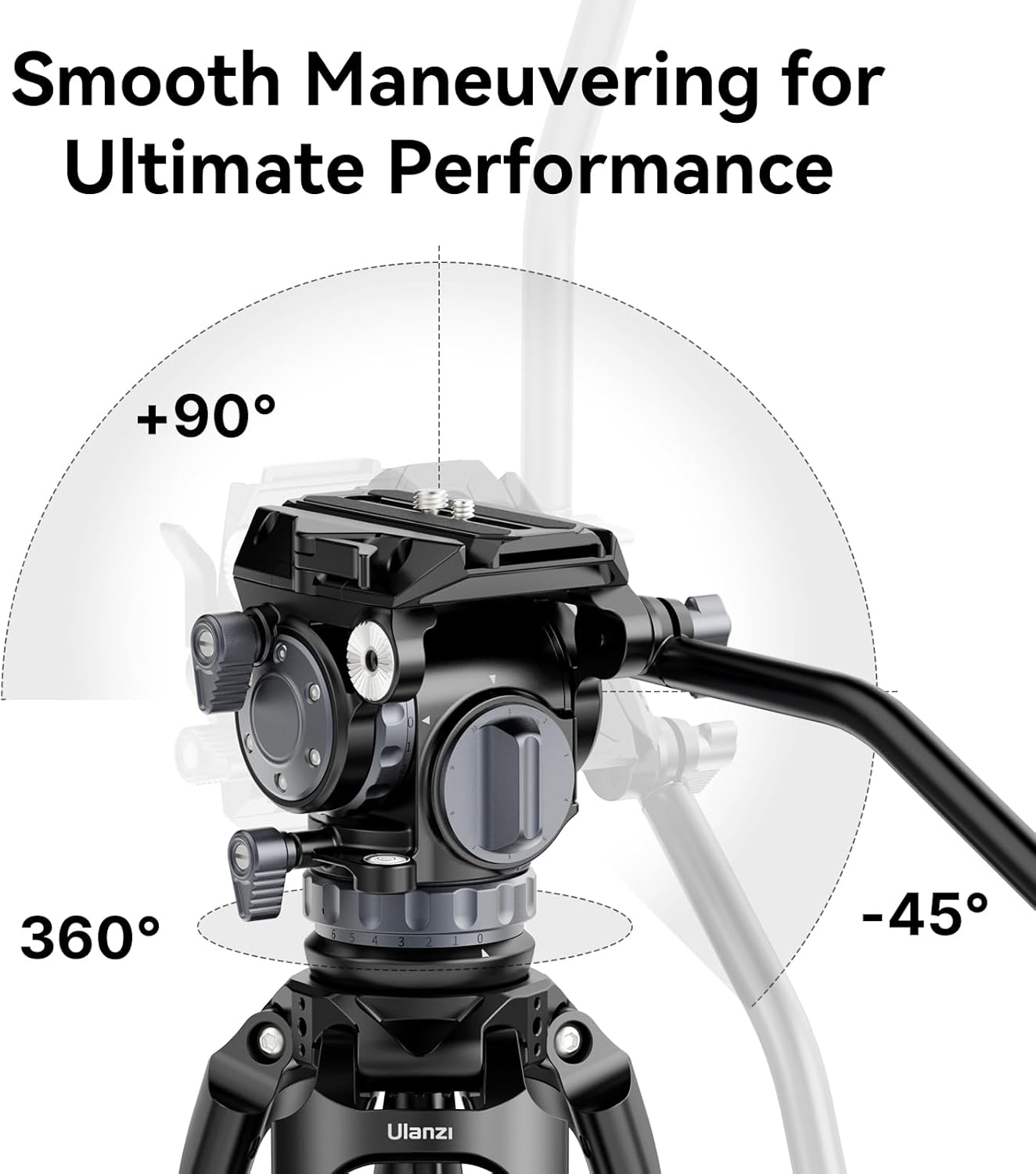 BNIB-Ulanzi Video Fast Heavy Duty Tripod Kit T048 Aluminum Alloy Tripod & Fluid Head,