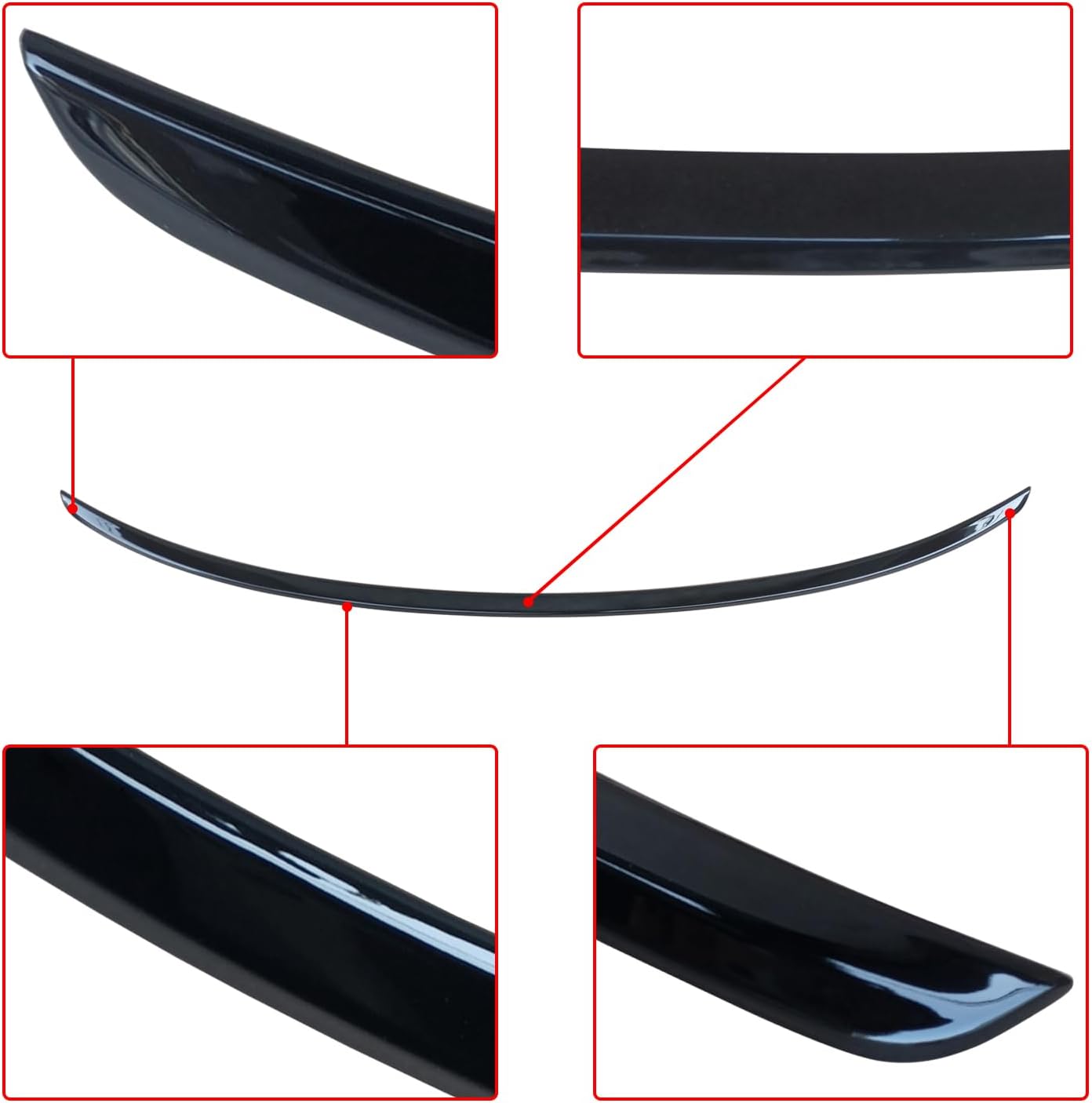 BNIB-NINTE Rear Spoiler for BMW 3 Series G20 Sedan 2019 to 2025 ABS Gloss Black Rear Trunk Splitter Wing