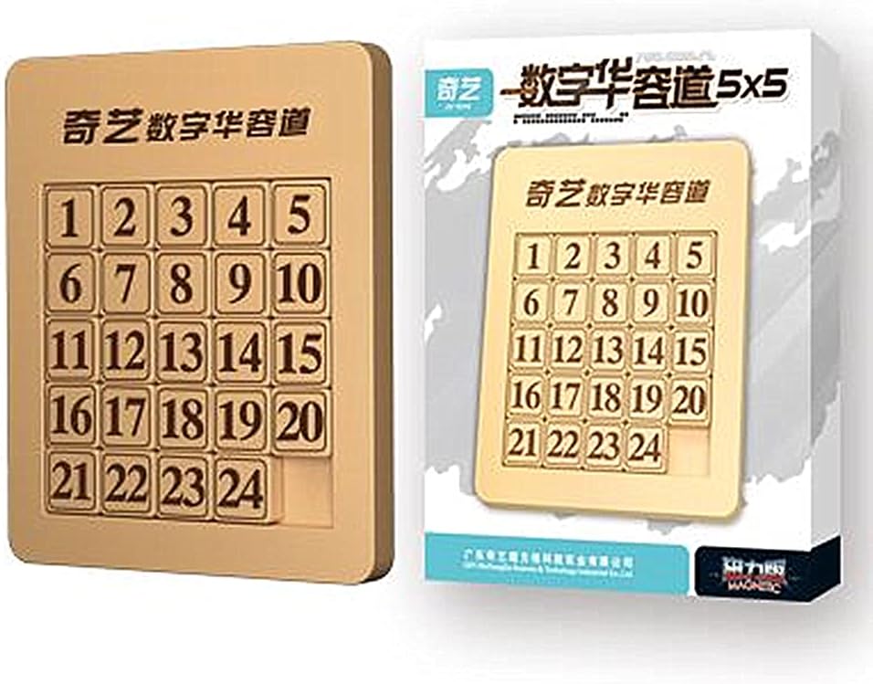 BNIB-QY Toys 5x5 Klotski Puzzle Magnetic Sliding Number Puzzle ABS Brain Teasers Toy (24-Digit Version),-$5