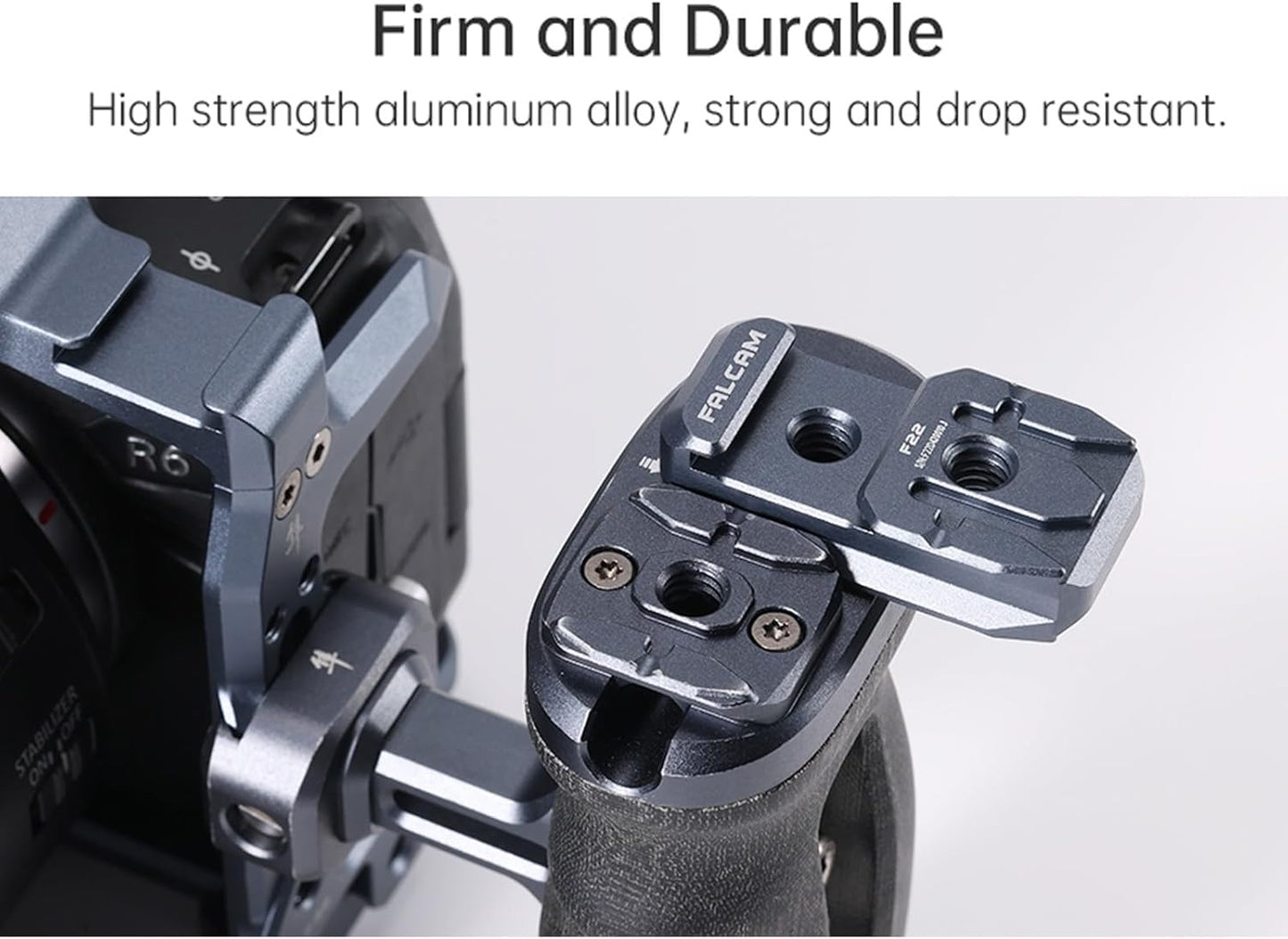 BNIB-FALCAM F22 Cold Shoe Three Position Dual-Head Quick Release Plate with Dual-Side F22 Quick Release Mount