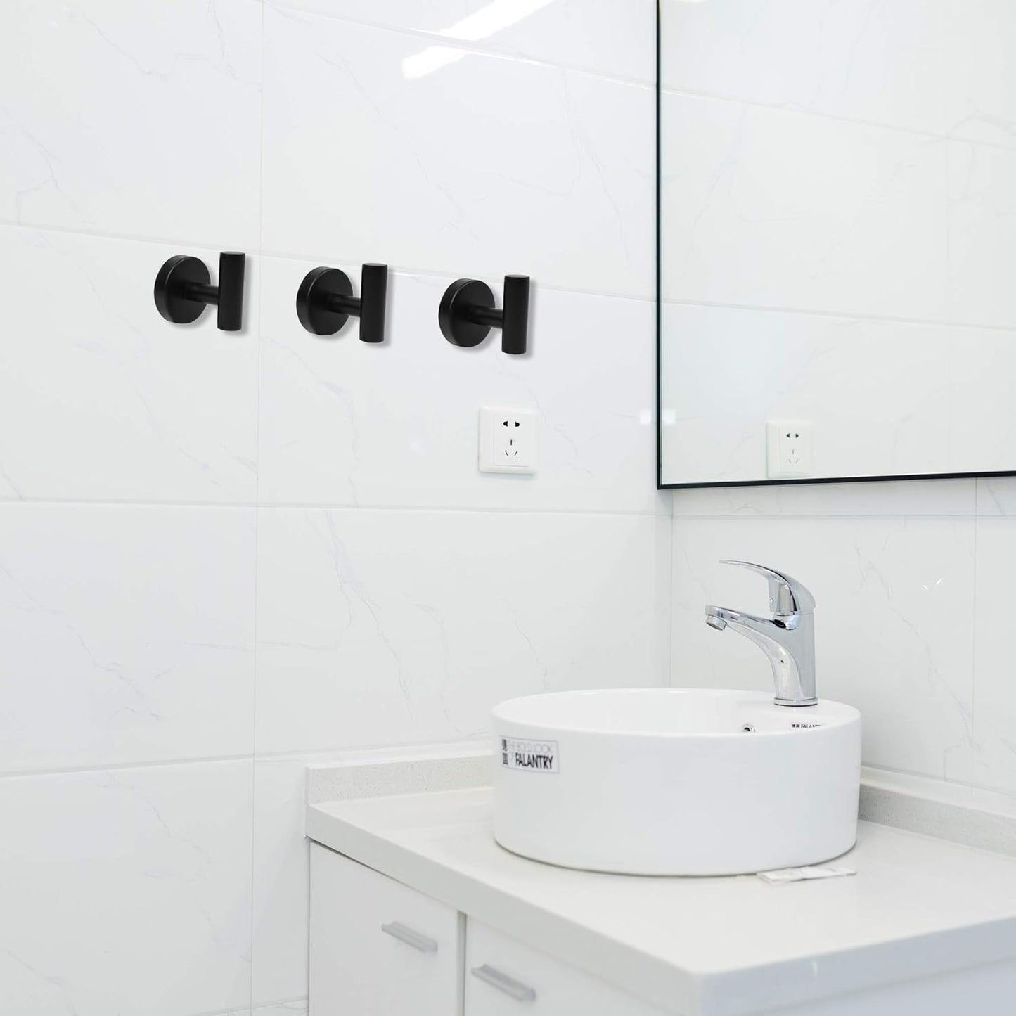 BNIB-3 Packs Wall Towel Hooks Bathroom Hook Matte Black Robe Coat Hooks SUS 304,-$8/1set,-$15/2sets