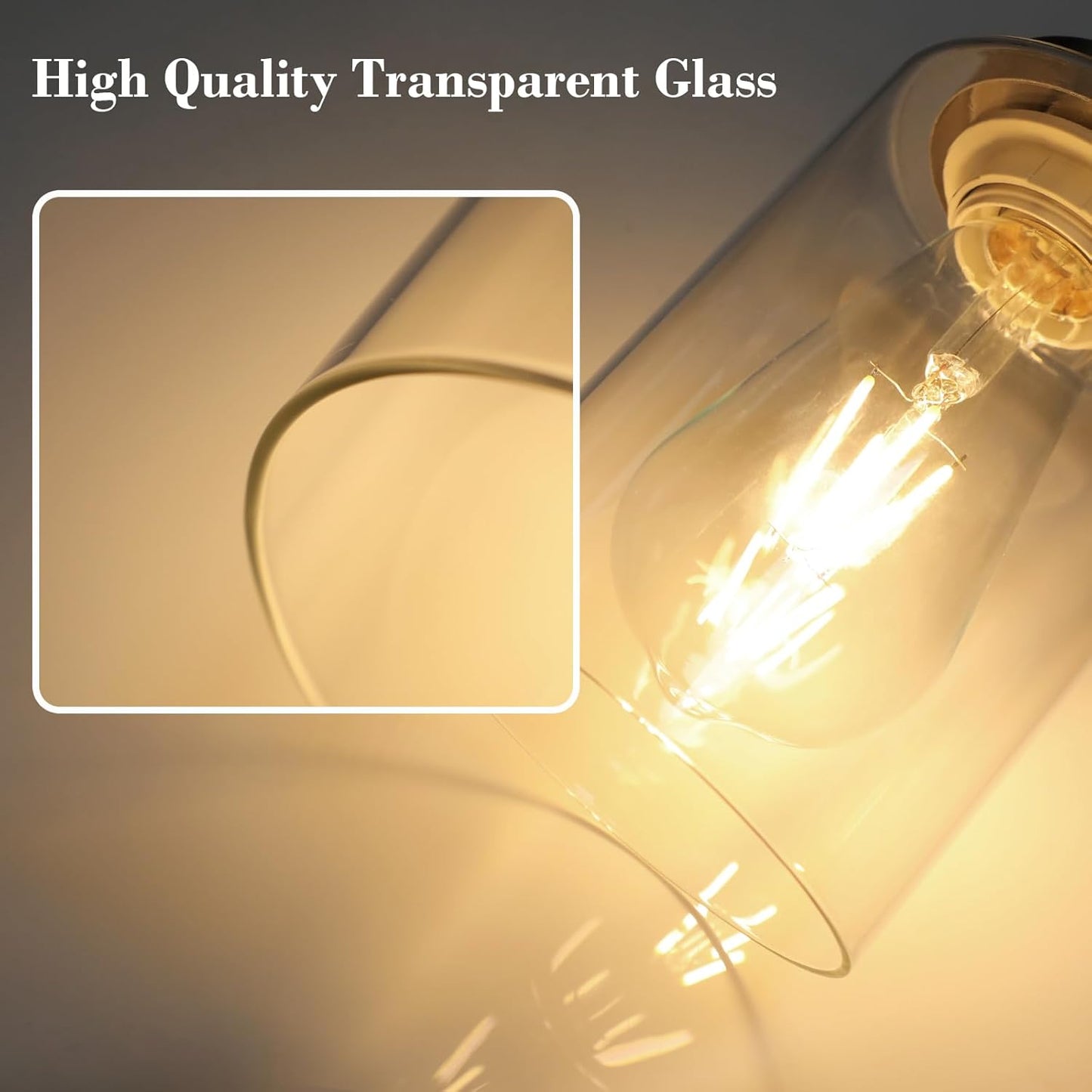 BNIB-3 Light Vanity Lights, Brushed Nickel Wall Sconce Light with Clear Glass,(Bulbs Not Included),-$35