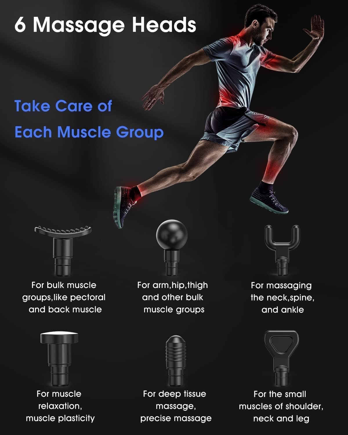 BNIB-AERLANG Massage Gun,Percussion Massage Gun, Muscle Handheld Deep Tissue Massager (Black),