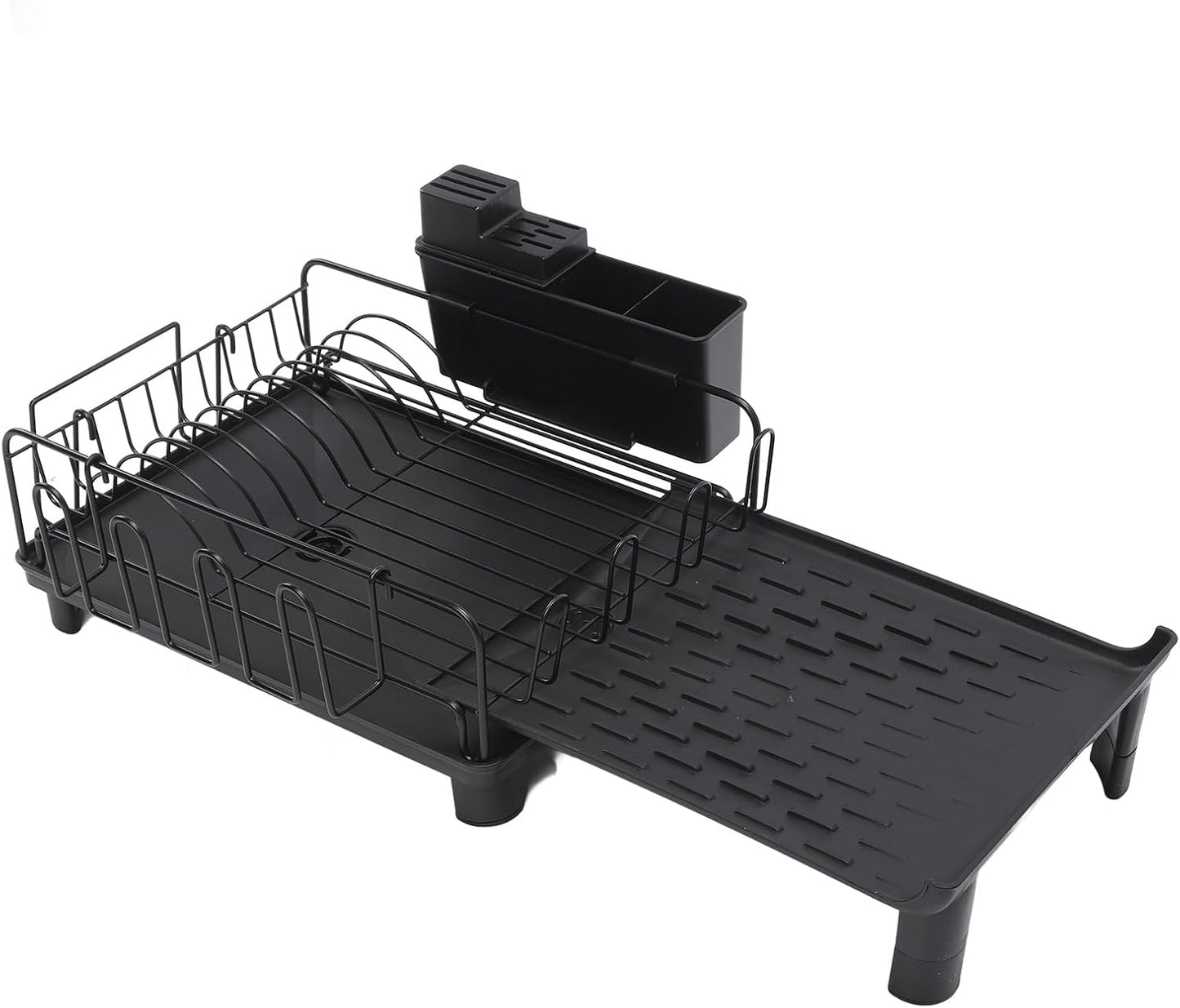 BNIB-Extendable Dish Rack, Multifunctional Expandable Dish Drainer with Large Capacity for Kitchen Counter,