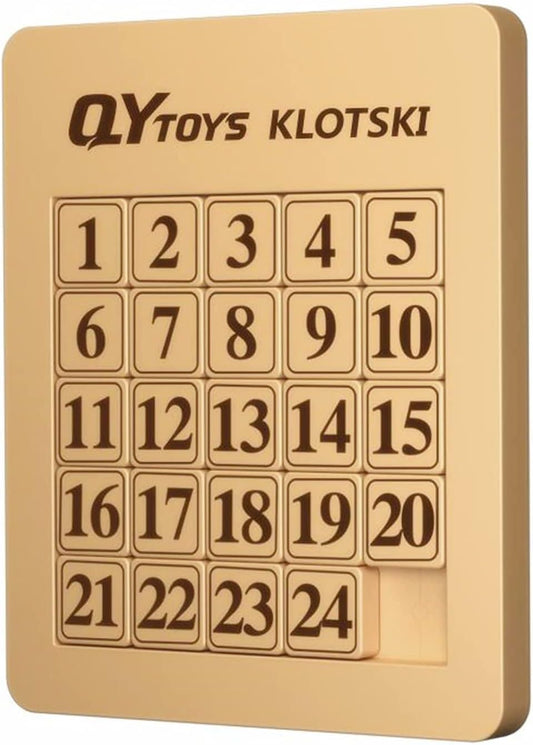 BNIB-QY Toys 5x5 Klotski Puzzle Magnetic Sliding Number Puzzle ABS Brain Teasers Toy (24-Digit Version),-$5