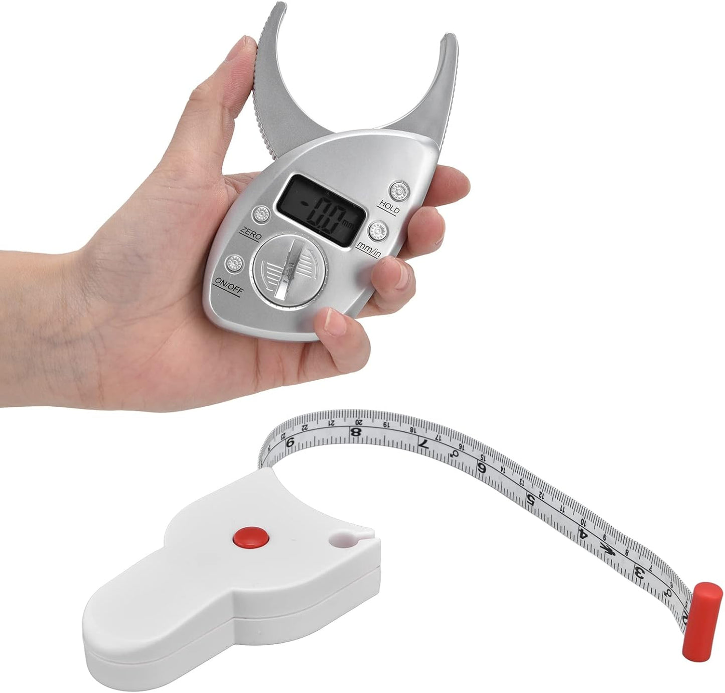 BNIB- Fat Caliper Body Tape Measure, ABS, Digital Display Measuring Tool with Built in Battery,-$15