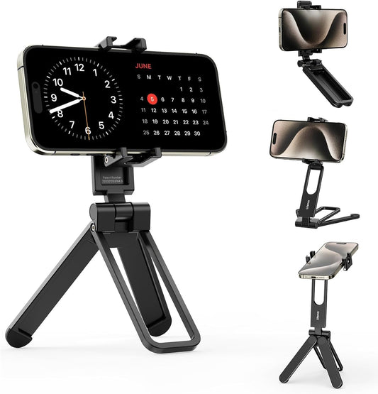 BNIB-ULANZI MA26 Pocket Phone Tripod Metal Phone Stand with Dual Cold Shoe 360° Rotable Foldable