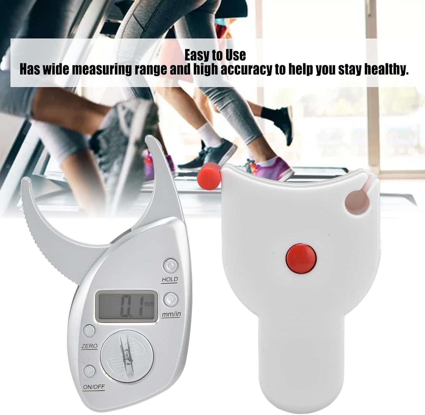 BNIB- Fat Caliper Body Tape Measure, ABS, Digital Display Measuring Tool with Built in Battery,-$15