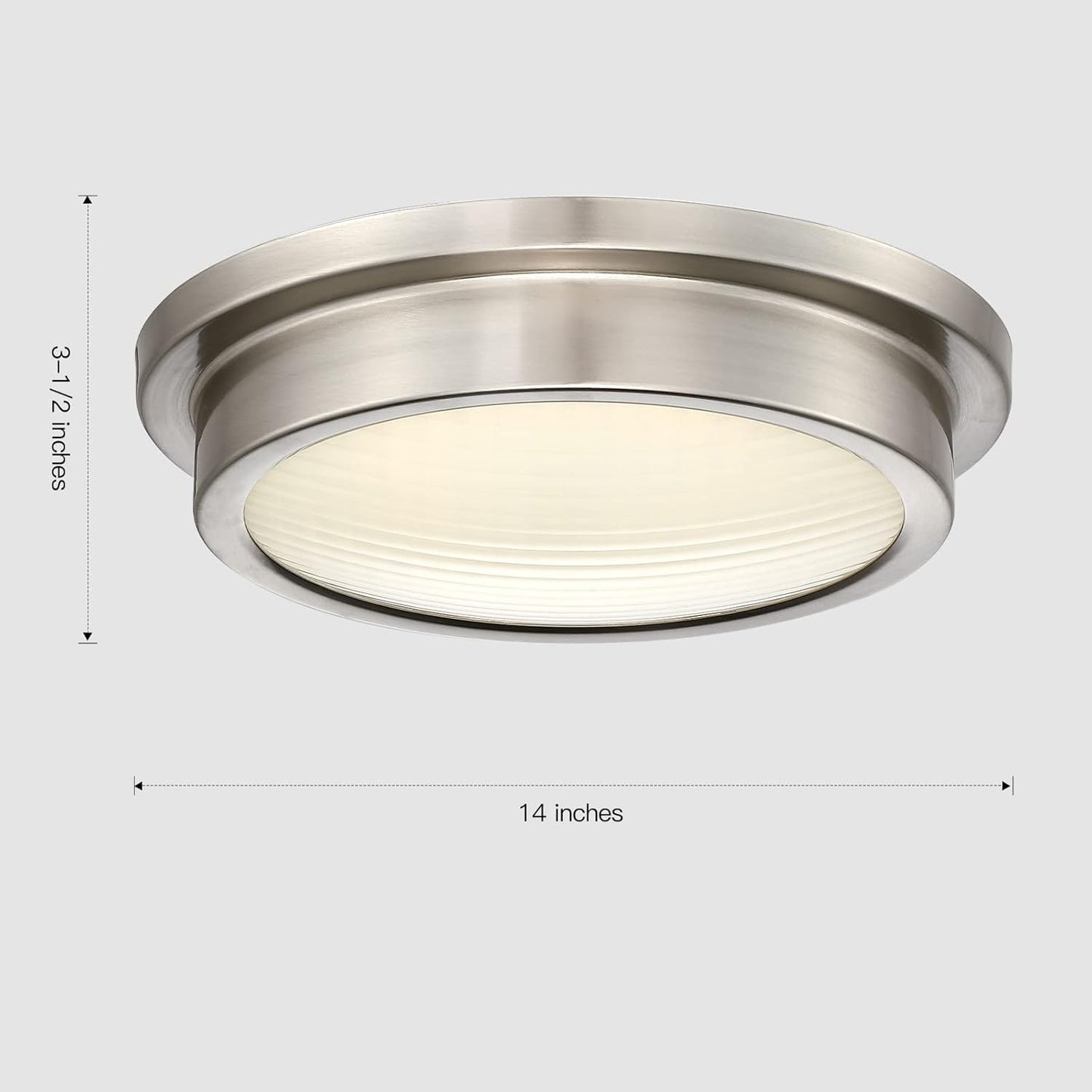 BNIB-Myth Realm Integrated LED Flush Mount Close to Ceiling Light, 14 inch Dimmable Selectable 3 Colors,-$20