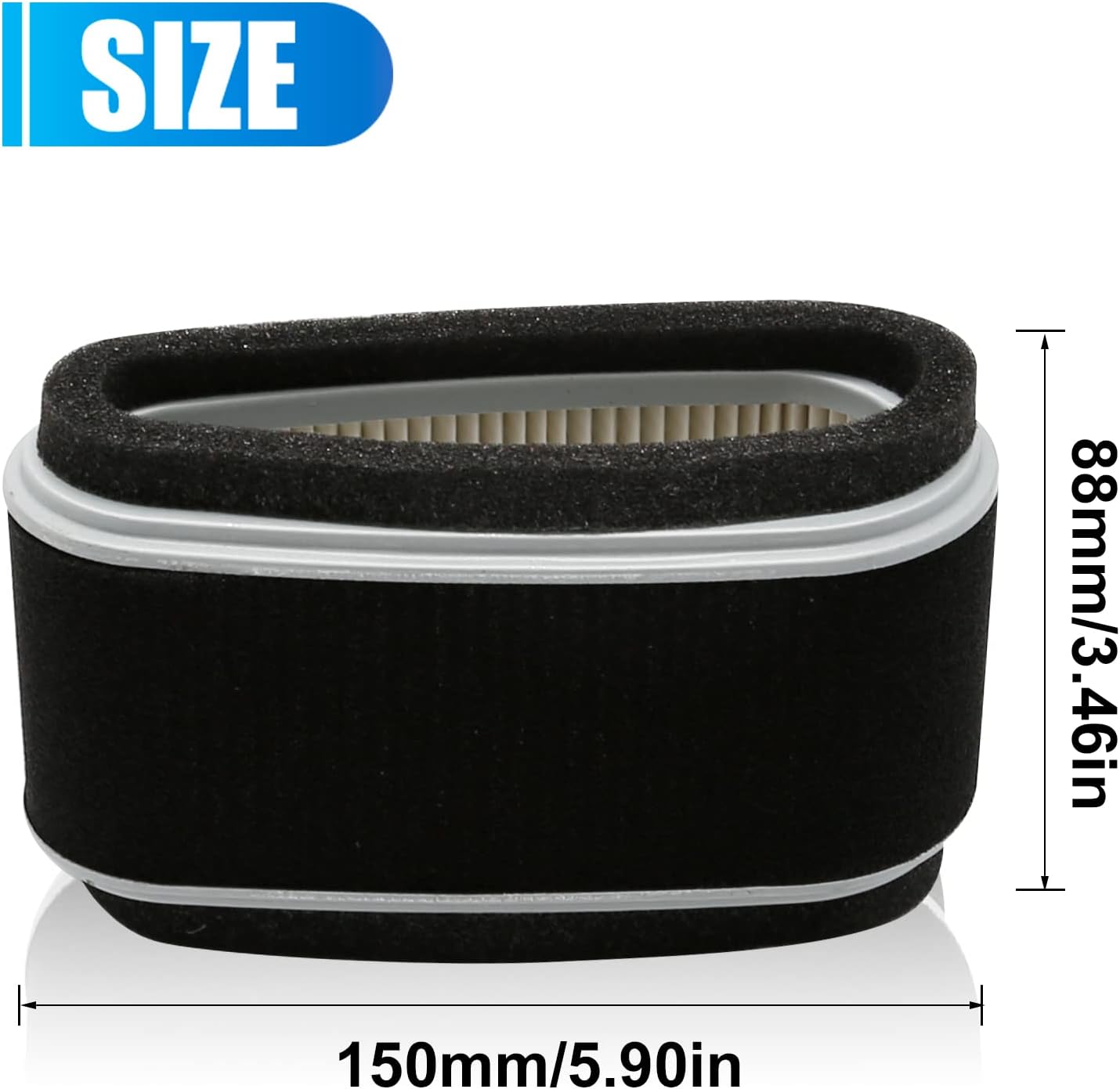 BNIB-Air Filter 11013-2141 49065-2071 for Kawasaki FC400V FC420V & John Deere LX172 LX176 Lawn Mower,-$15