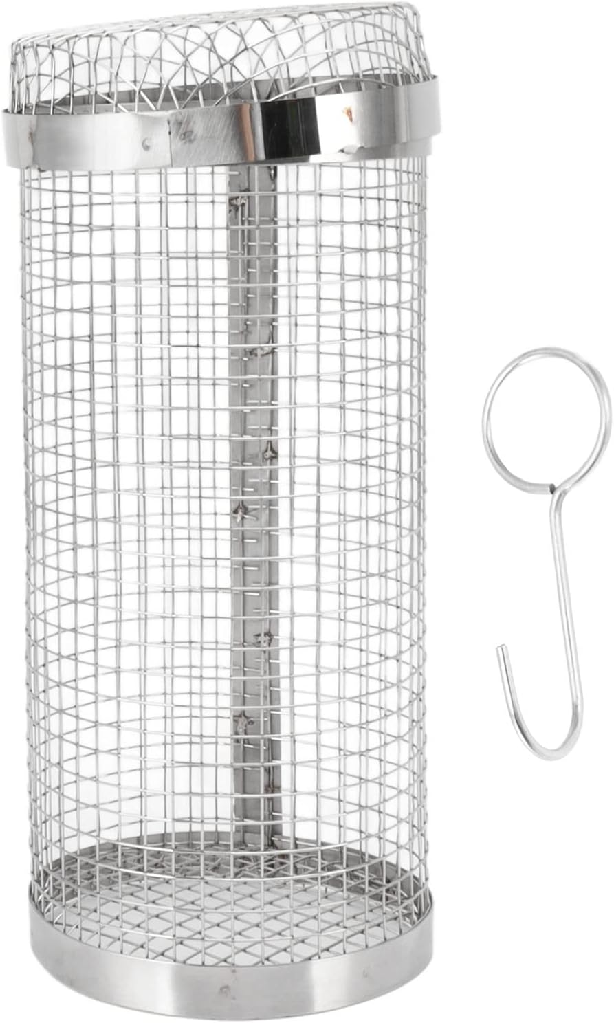 BNIB-Rolling Grill Baskets for Outdoor Grilling,Stainless Steel Heat Resistant Rust Prevention (20cm),-$8