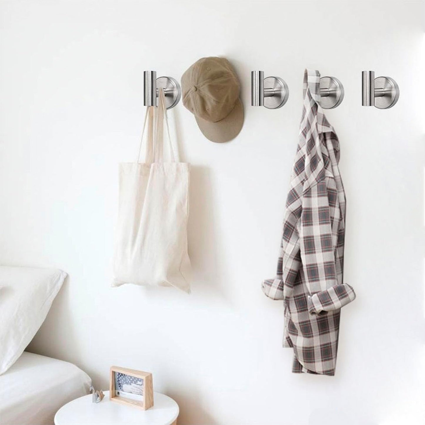 BNIB-Towel Hook for Bathroom, Wall Mounted Robe Hook, SUS 304 Stainless Steel Coat Hook,-$8/1set,-$15/2sets