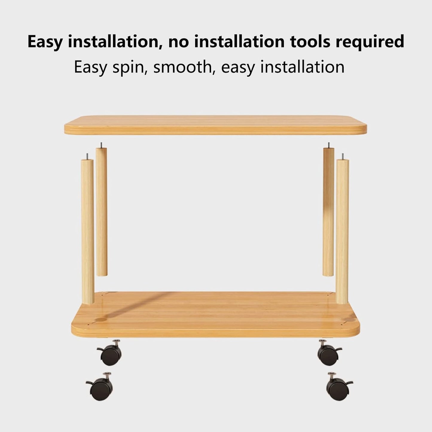 Brand New Assemble Small End Table for Small Spaces,Nightstand with 4 360-degree Wheels,-$40