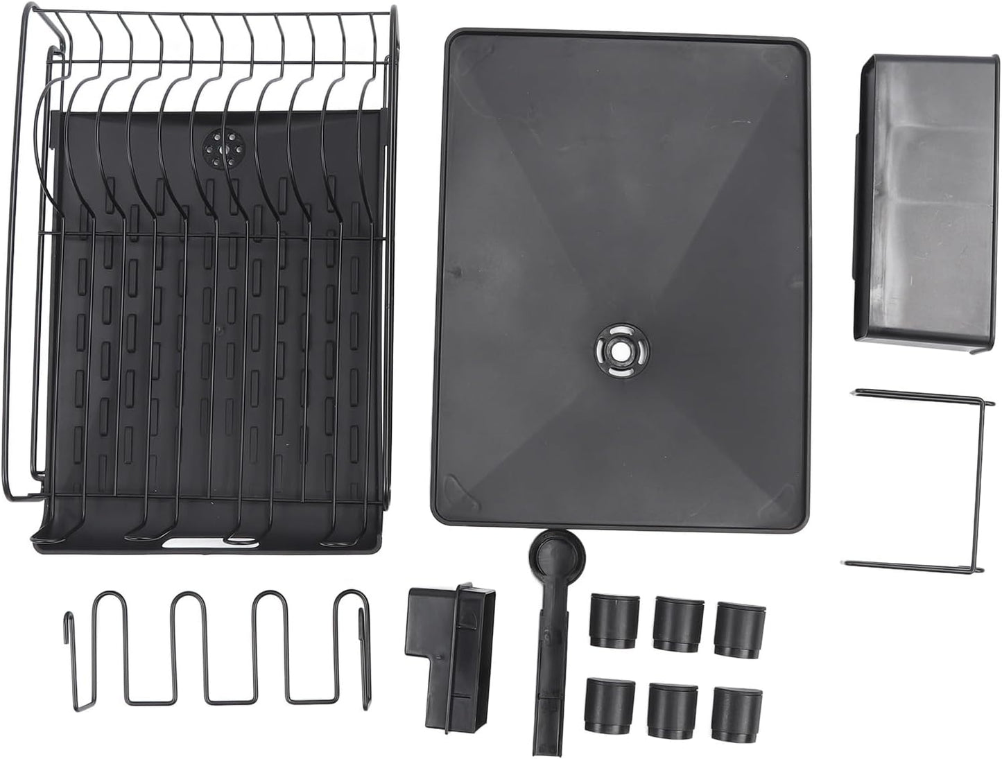 BNIB-Extendable Dish Rack, Multifunctional Expandable Dish Drainer with Large Capacity for Kitchen Counter,