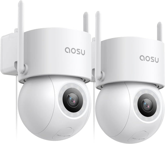 Open Box -2 Pack Wired Outdoor Security Cameras - 3K Camera Surveillance Exterieur,(2.4Ghz Wi-Fi Only),-$70
