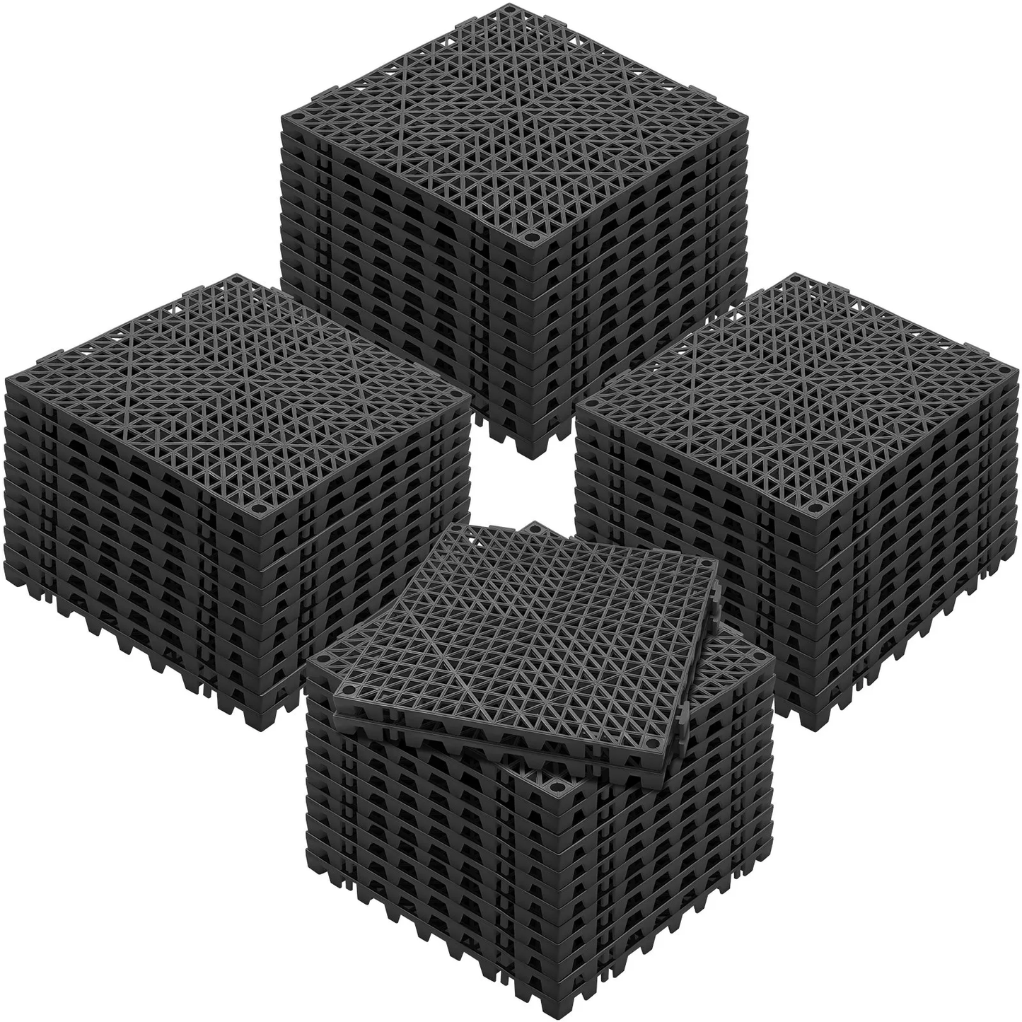 VEVOR Modular Interlocking Cushion, 50 Pack 12" x 12" Splicing Drainage Mats, Soft PVC Interlocking,-$75
