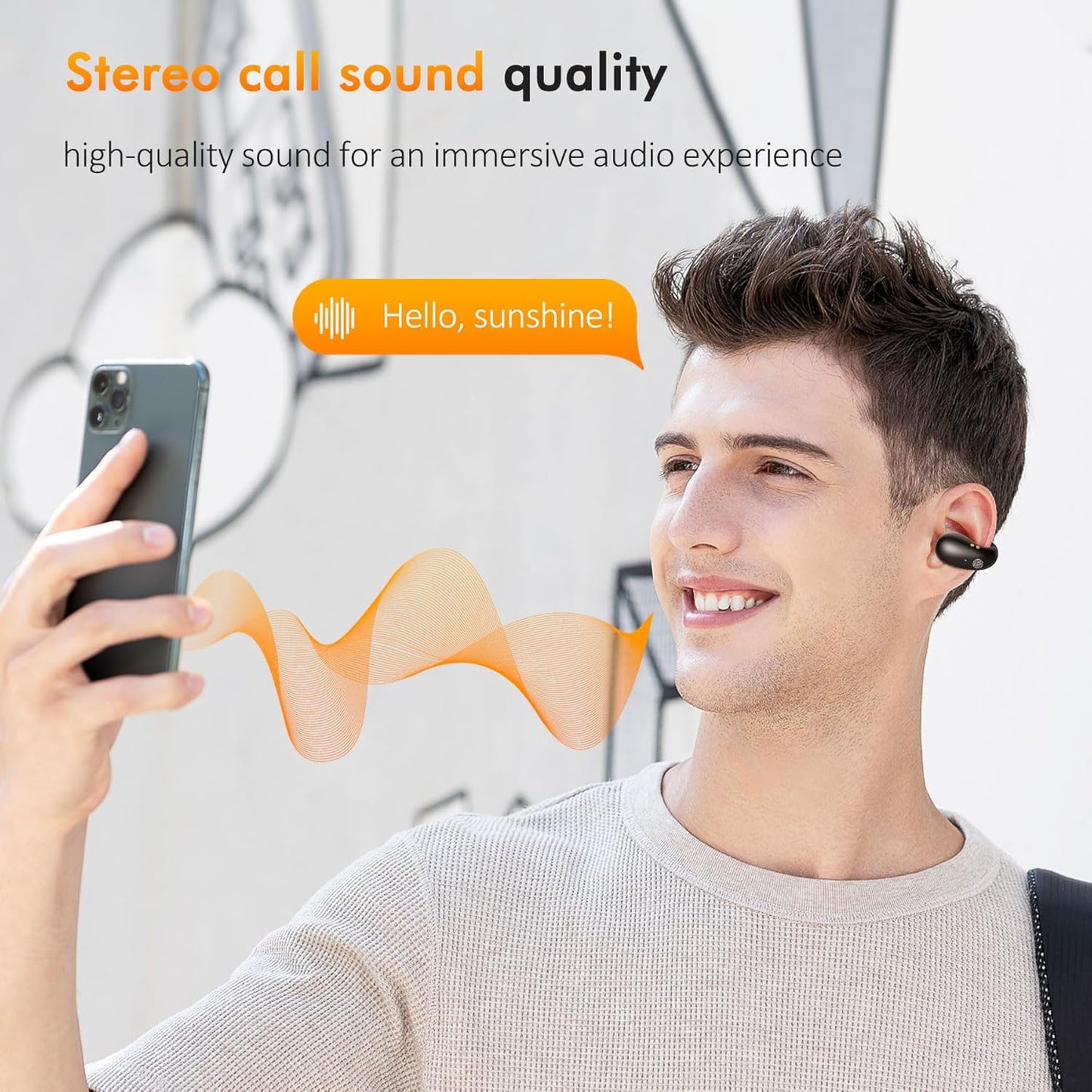 BNIB-Headphones Bluetooth 5.3 Wireless Earbuds 4 HD Mic with 40 Hours LED Display Charging Case