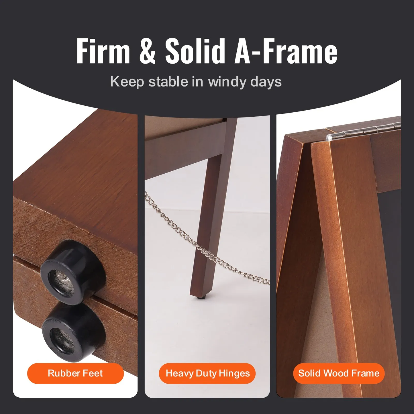 VEOVR A Frame Chalkboard Sign, 20"x40" Double-Sided Sidewalk Signs,Wooden Chalk Board,-$45