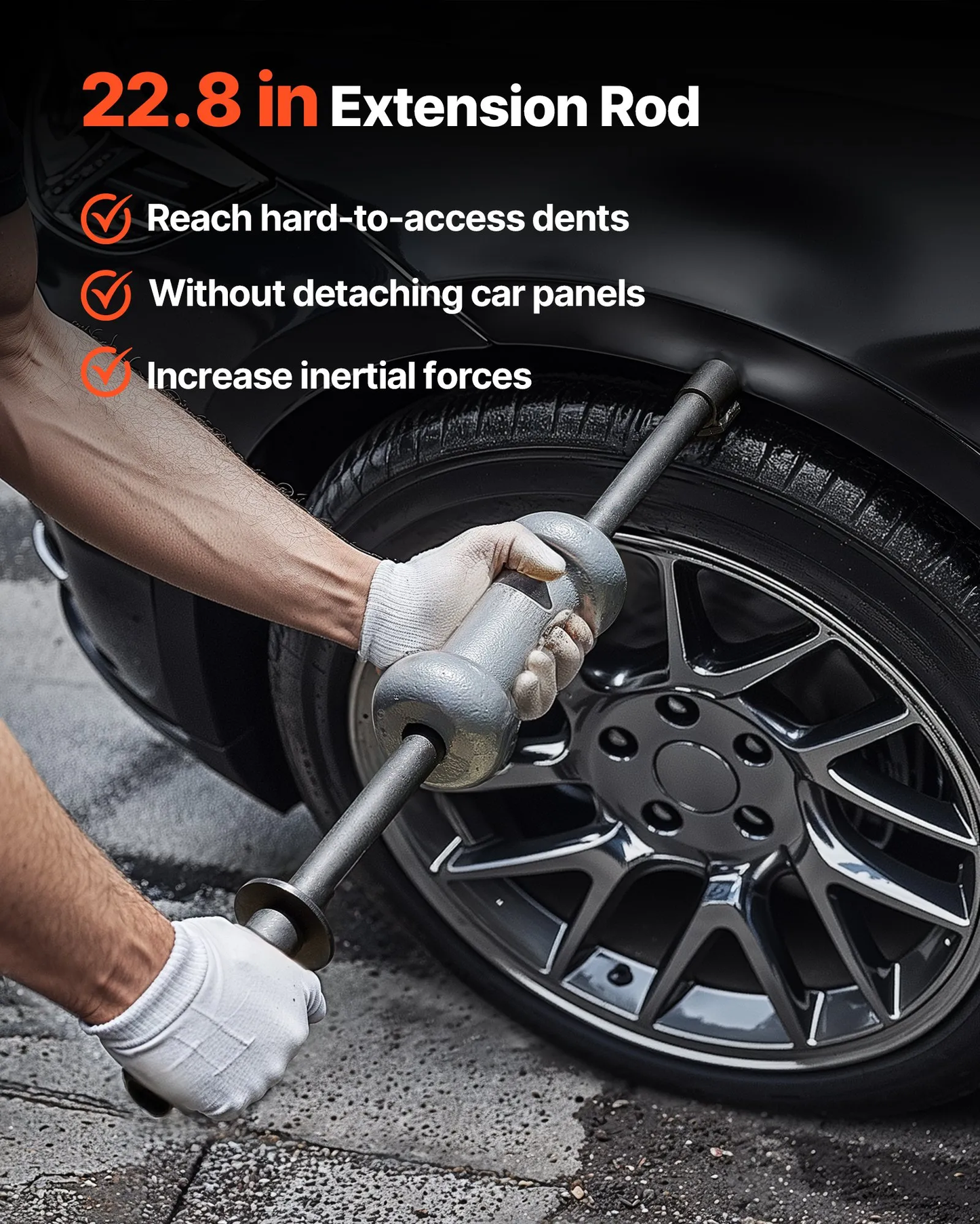 VEVOR Dent Puller Kit, 10 lbs 13-in-1 Slide Hammer Dent Removal Kit, Heavy-Duty Auto,-$50