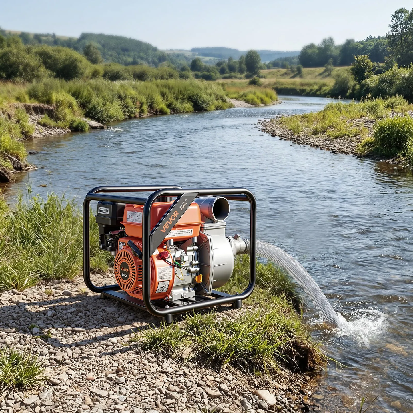 VEVOR Gas Powered Water Pump, 3 in, 242 GPM 7HP Semi Trash Water Transfer Pump Portable,-$250