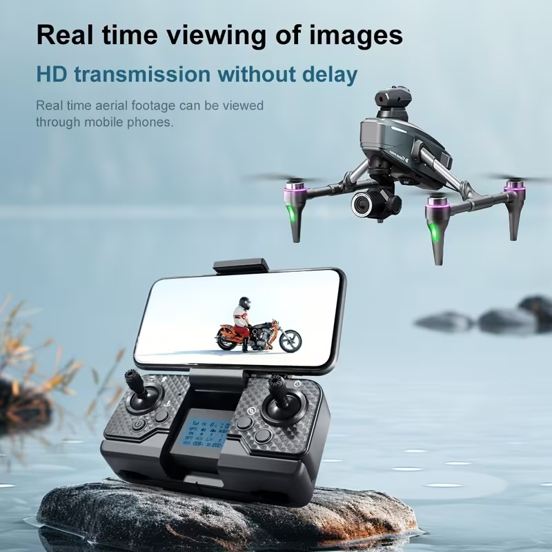 BNIB-V196 GPS Drone with 1080P HD Camera, Two Batteries,featuring One-Key Takeoff/Landing,-$90