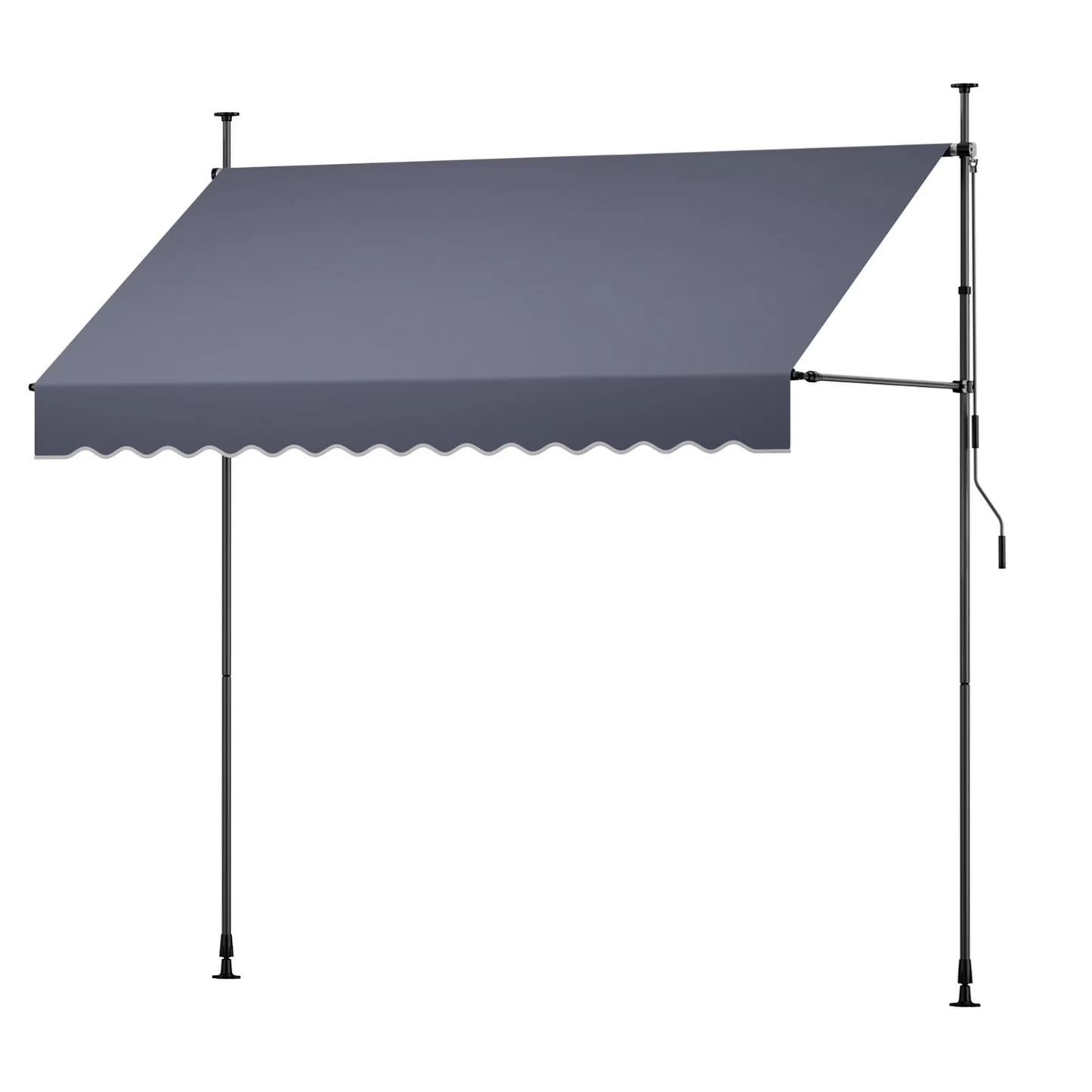VEVOR Manual Retractable Awning, 118" Outdoor Retractable Patio Awning Sunshade Shelter,-$70