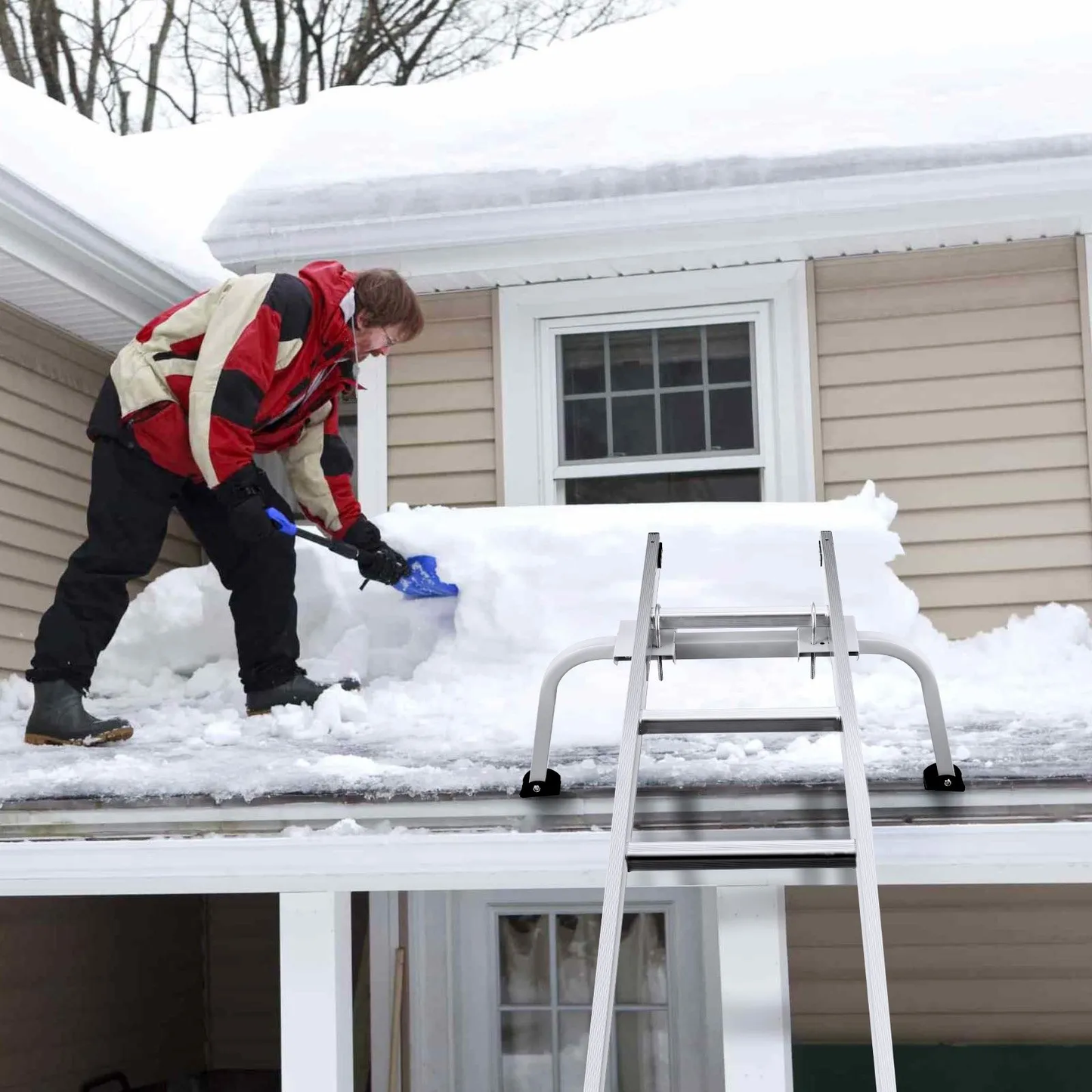 VEVOR Ladder Stabilizer, Extension Ladder Standoff, Heavy Duty Wing Span/Wall Ladder Accessories,-$40