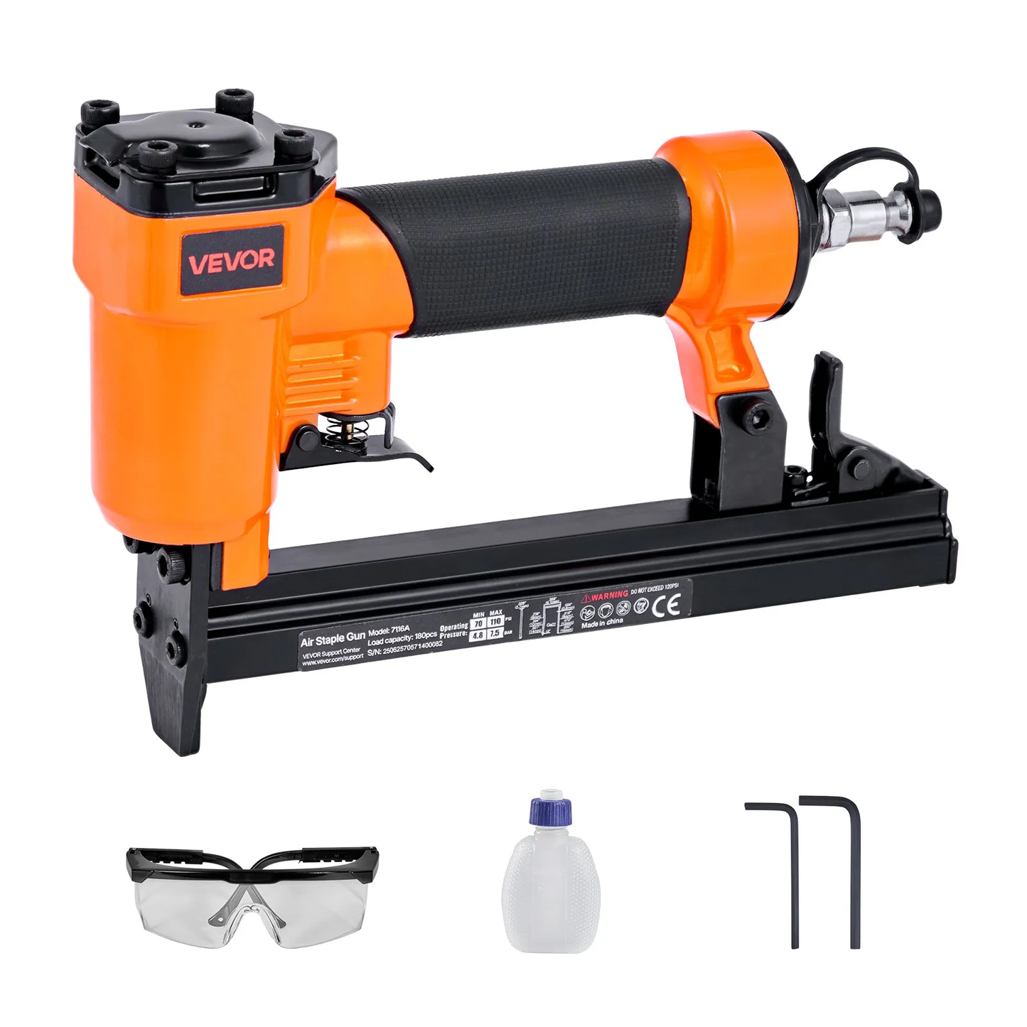 VEVOR Pneumatic Staple Gun, 22 Gauge Pneumatic Upholstery Stapler for 71 Series Fine Wire Staples 3/8-inch,-$25