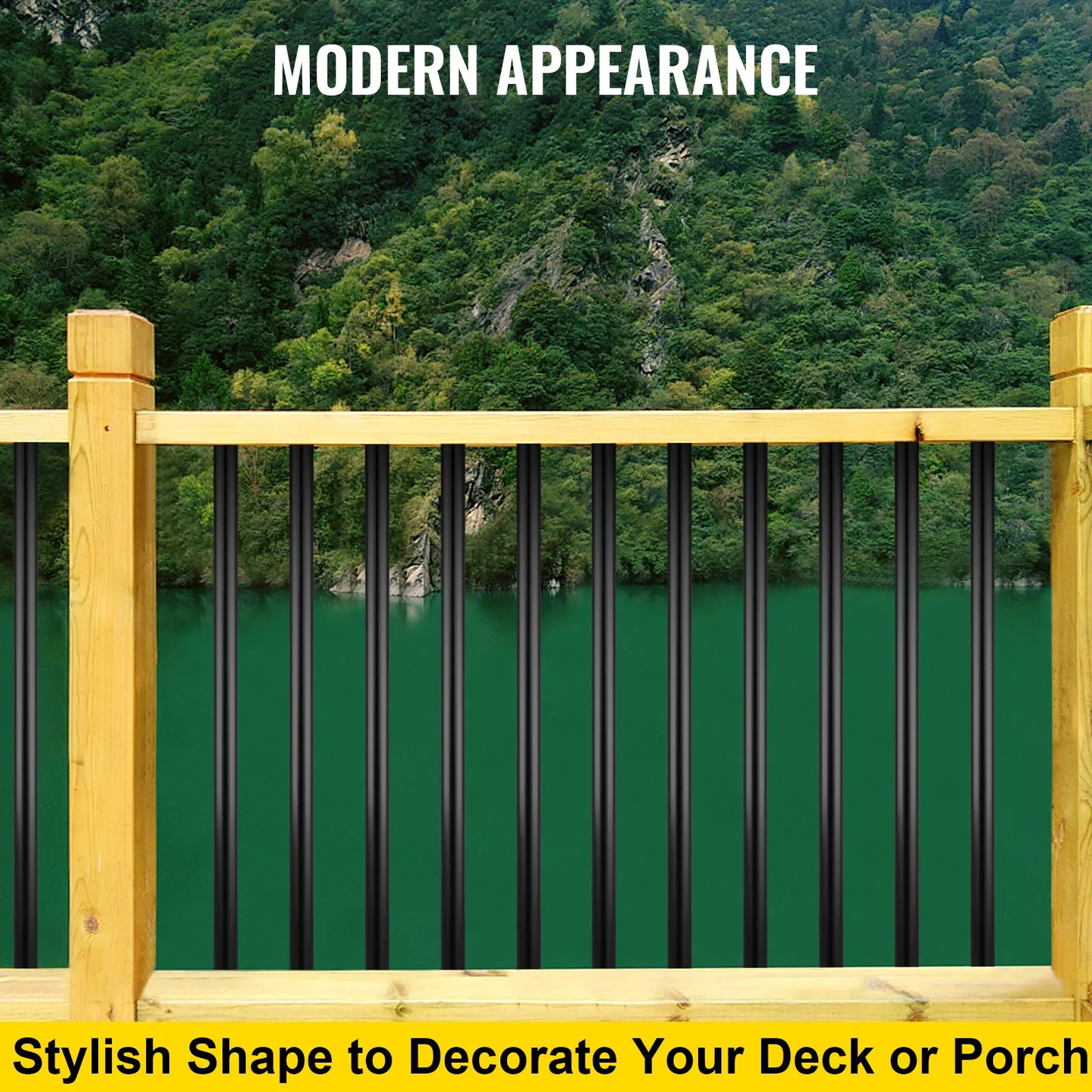VEVOR Deck Balusters, 101 Pack Metal Deck Spindles, 26"x0.75" Staircase Baluster With Screws,-$100