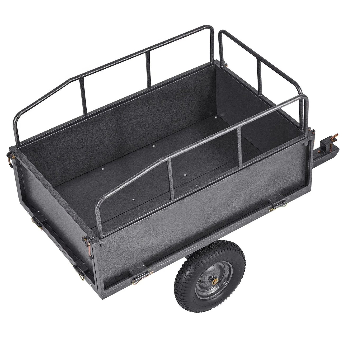 VEVOR Garden Utility Trailer, 17 Cu. Ft & 600lbs Capacity, ATV UTV Hauling Trailer,  with 16" Tires,-$200