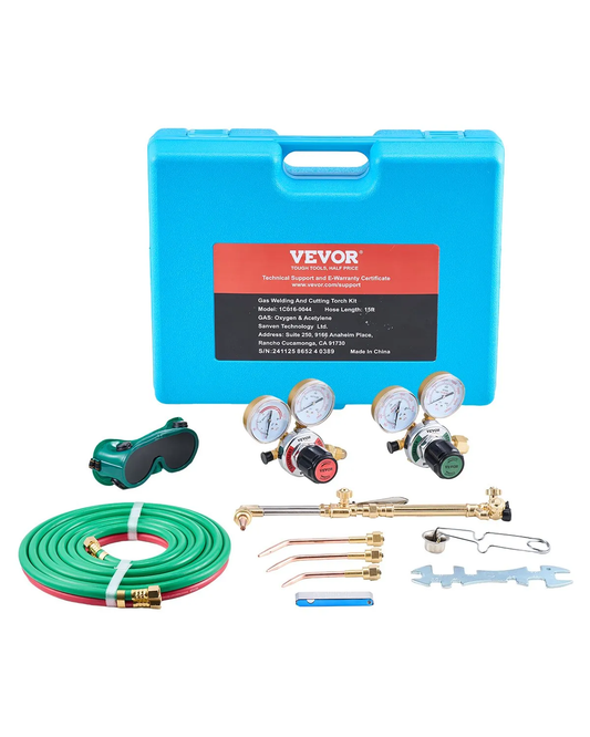 VEVOR Oxygen Acetylene Torch Kit, Gas Welding Cutting Torch Kit, 14PCS(without Gas Cylinder),-$100