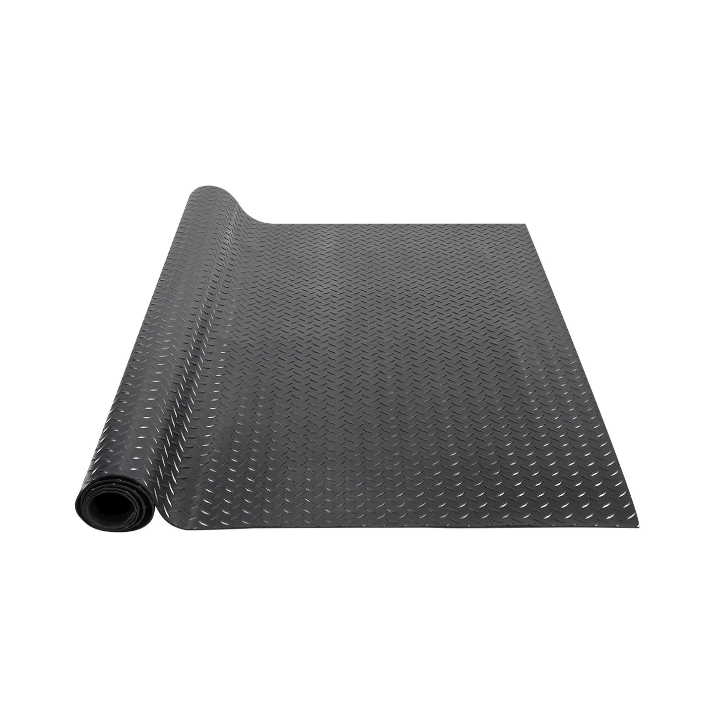 VEVOR Diamond-Plate Rubber Flooring Roll, 3 mm x 4 ft x 8 ft Garage Floor Mat, SBR Rubber Garage Flooring Roll