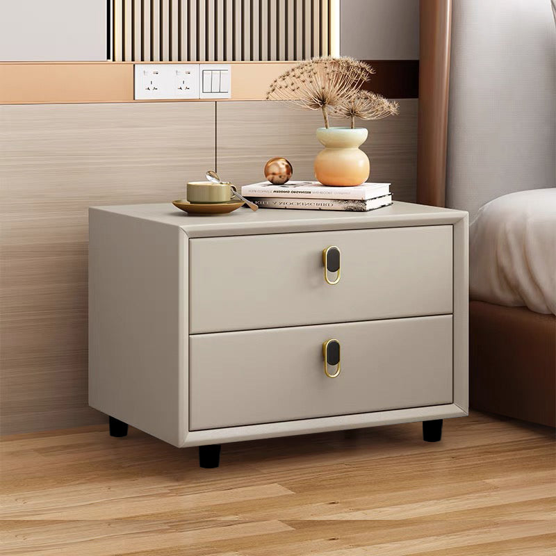 BNIB-Modern Nightstand with 2 Drawers, PU Leather Upholstered Bedside End Tables, $100 for 2pcs