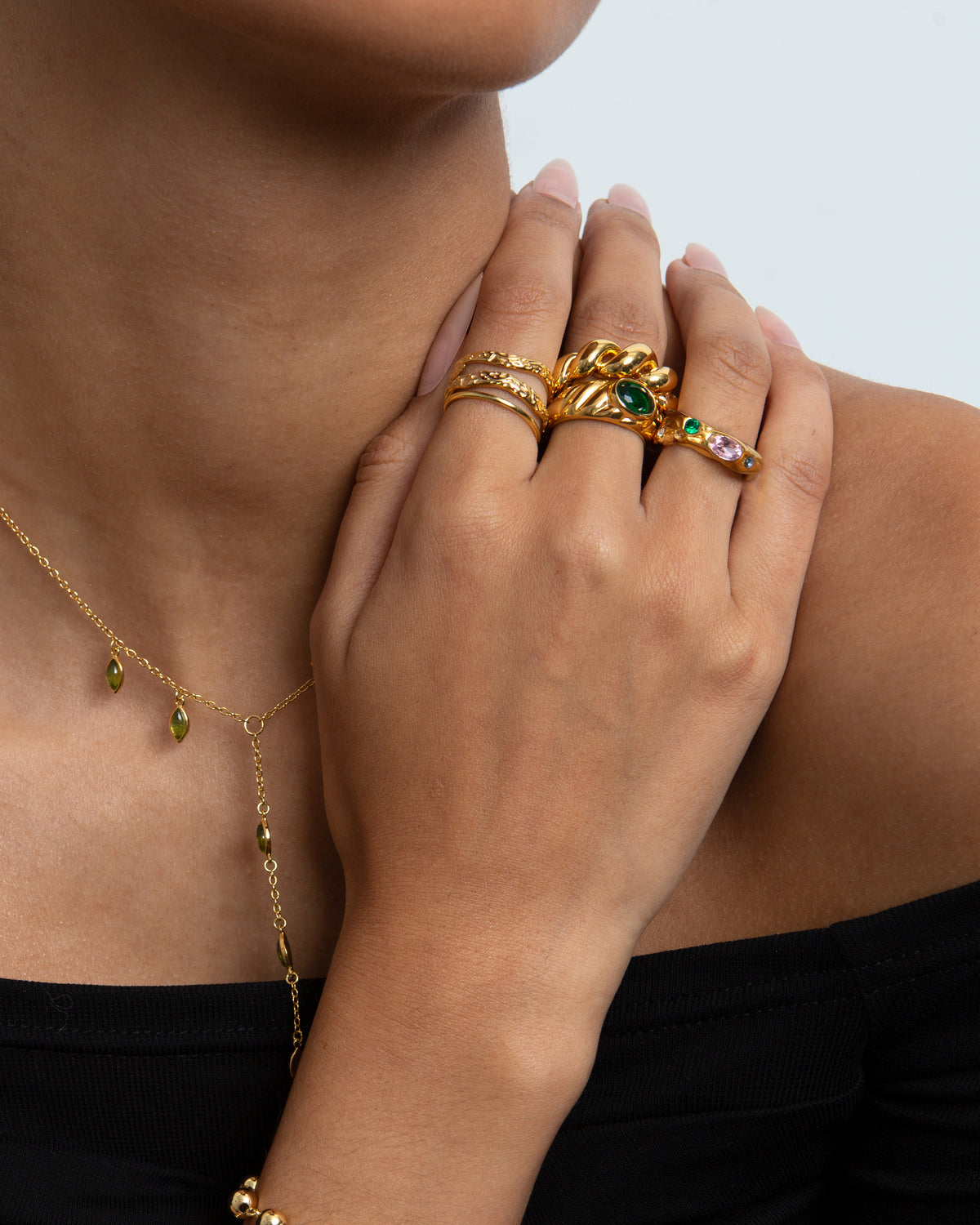 Brand New En Route Mezzogiorno Gold Ring – Size 9 | Premium Plated Jewelry ,-$15