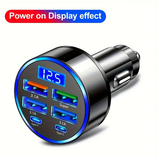 BNIB-Fast Car Charger, 6-in-1 Fast Car Charger | QC3.1 & USB Type-C, Dual Power Adapter,-$15 each
