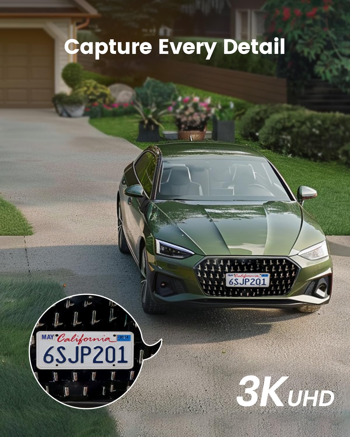 BNIB-AOSU Solar Security Camera Wireless Outdoor, 3K/5MP WiFi Camera Surveillance Exterieur