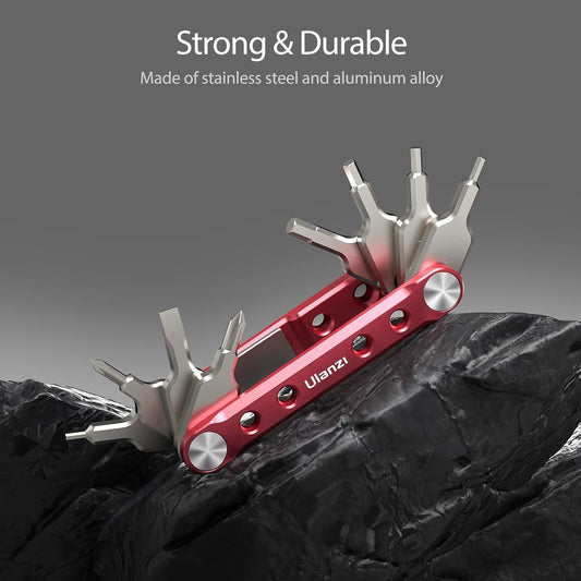 BNIB-ULANZI 9-in-1 Folding Tool Set with Screwdrivers and Hex Key Wrenches, Pocket Multitool Keychain