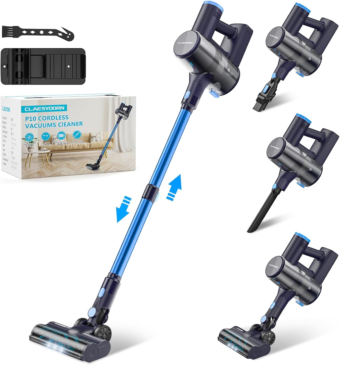 BNIB-Cordless Vacuum Cleaner, Powerful 6-in-1 Lightweight Stick Vacuum Up to 45mins Runtime