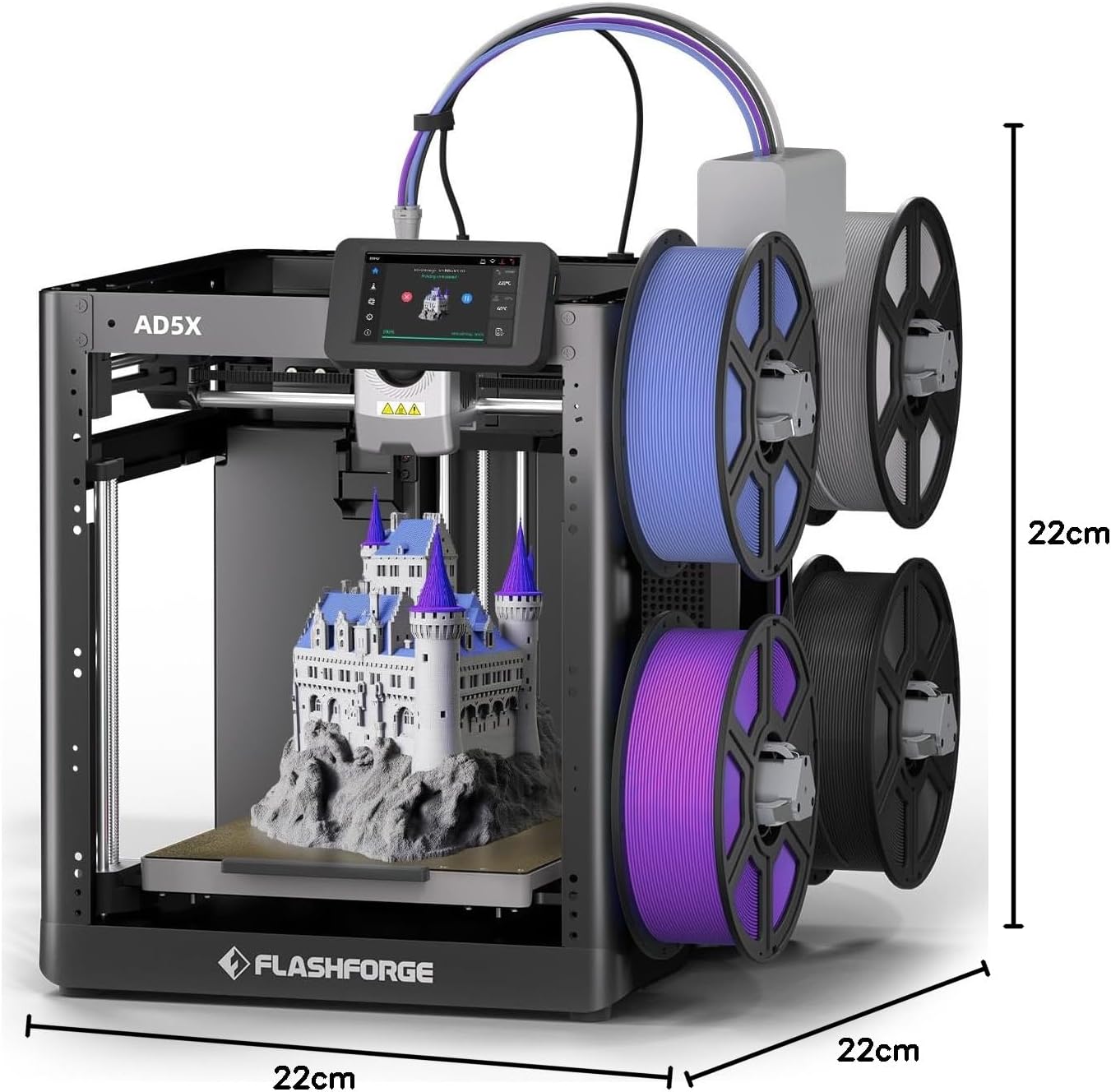 OPen Box AD5X Multi-Color 3D Printer 4 Colors with IFS, Fully Auto Leveling FDM 3D Printer,-$250