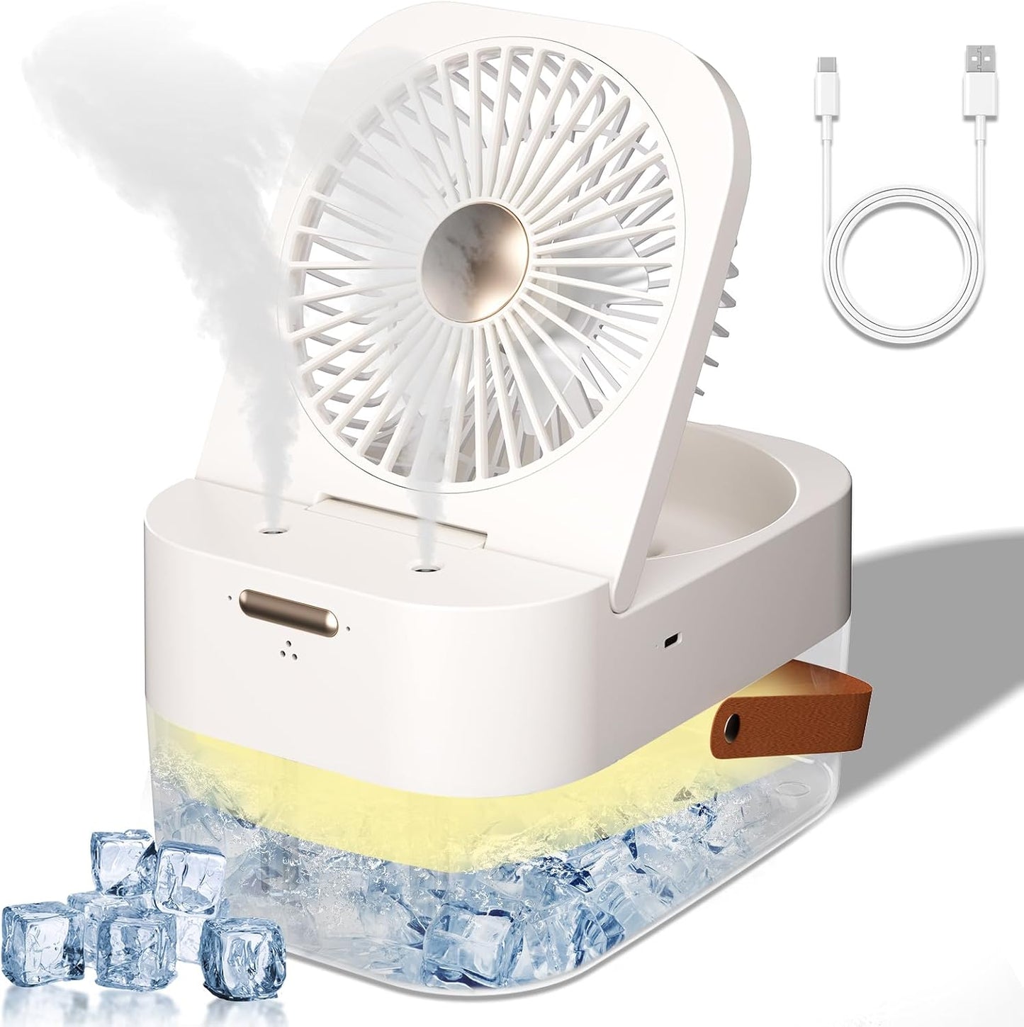 BNIB-Portable Air Conditioners, Soves Room Cooler Air Conditioner [Rechargeable & 2.5L Water Tank],