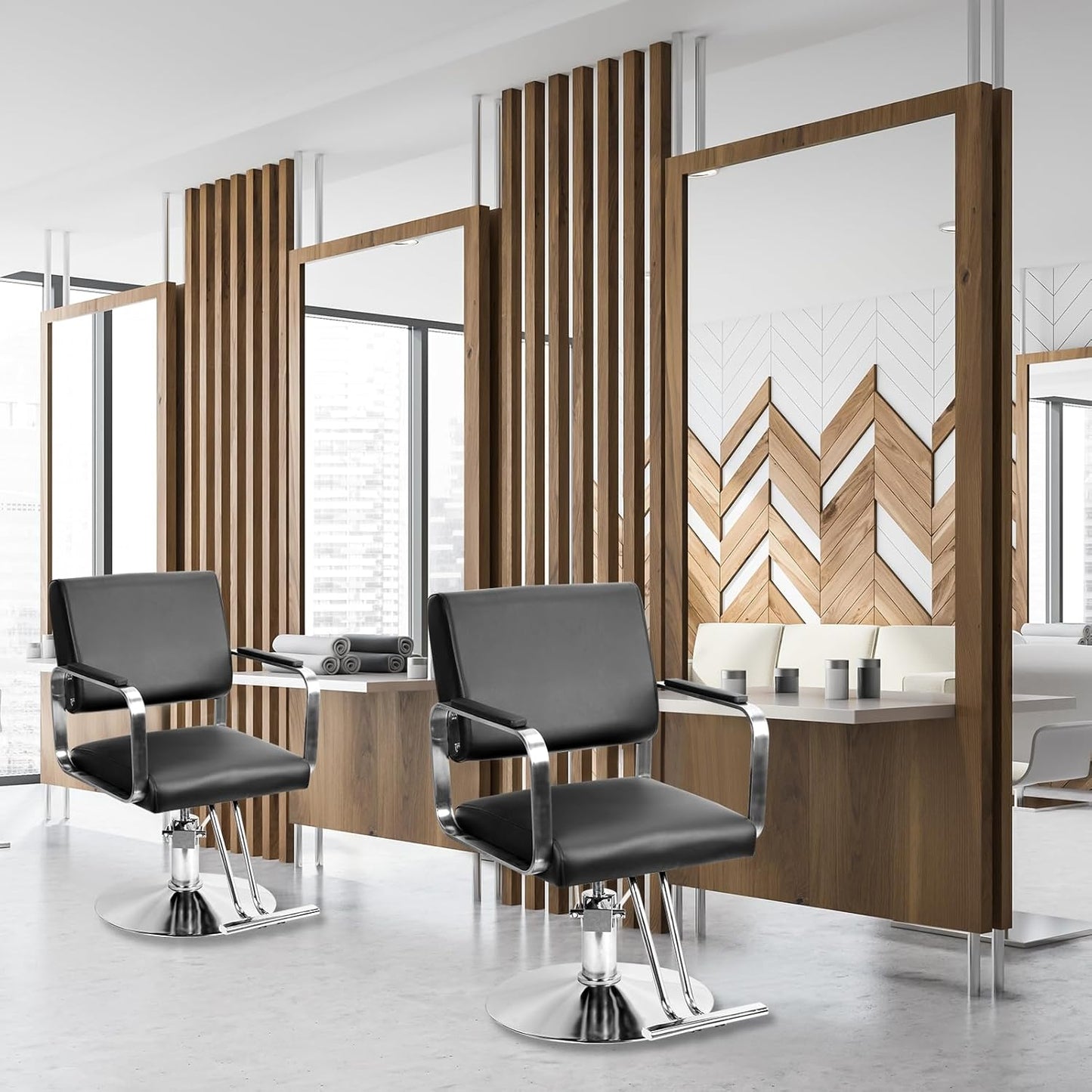 Demo(Assambled)Hydraulic Barber Chair, Salon Chair for Hair Stylist, Heavy Duty Styling Chair,-$80