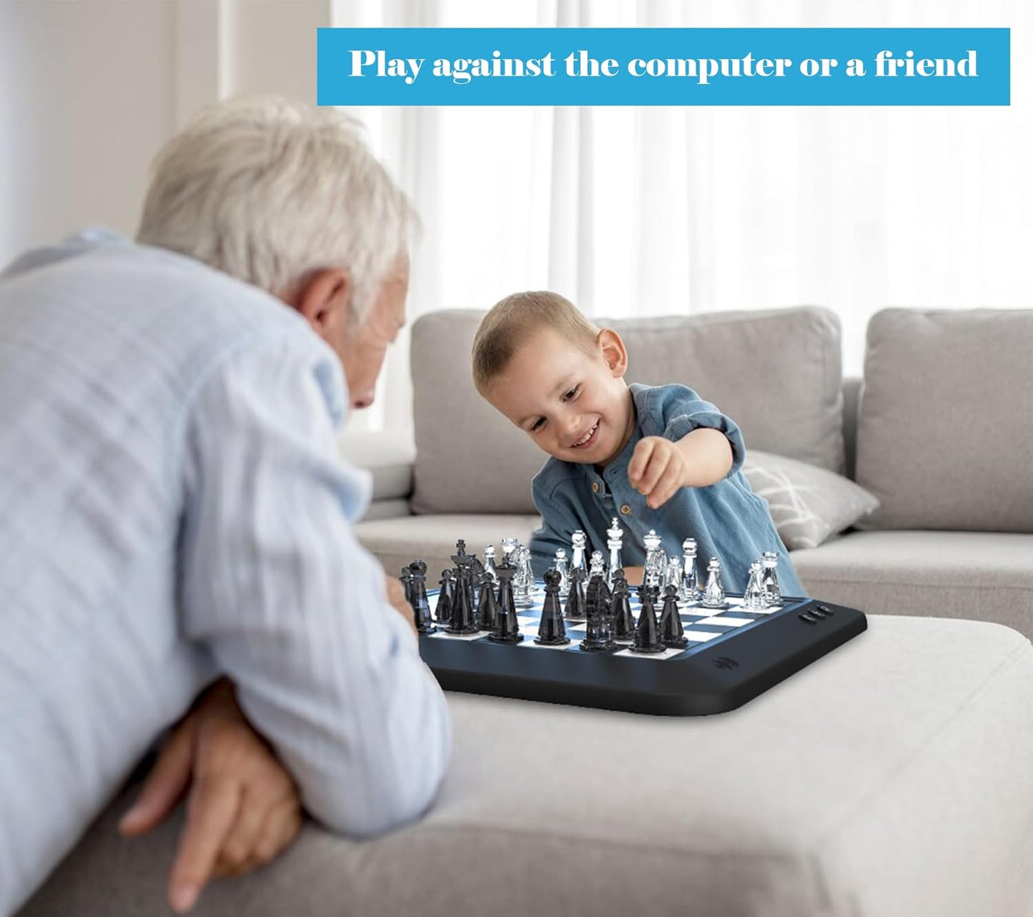 BNIB-Vonset P6 Computer Chess Game Talking Smart Chess Board Electronic Chess Set
