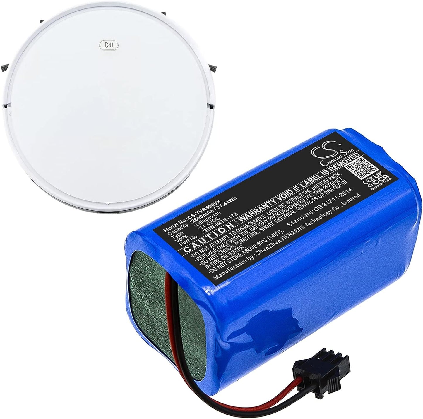 BNIB-14.4V 2600mAh Replacement Battery for Amarey A800 A900, iMartin C800, Tesvor X500,-$20