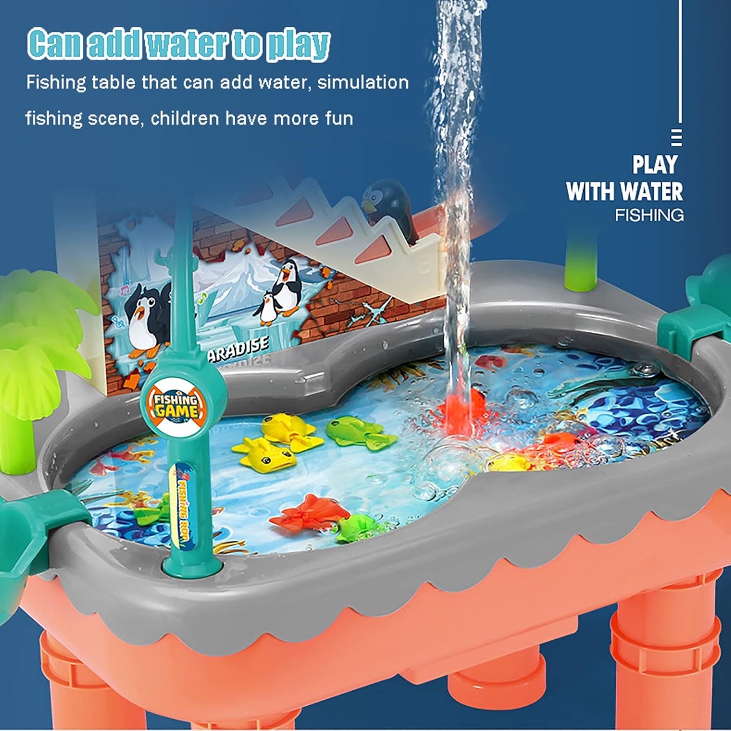 BNIB-Fishing Game Toys Magnetic Game 3 in 1 Interactive Memory Counting for Kids 3-8 Years Old,-$35