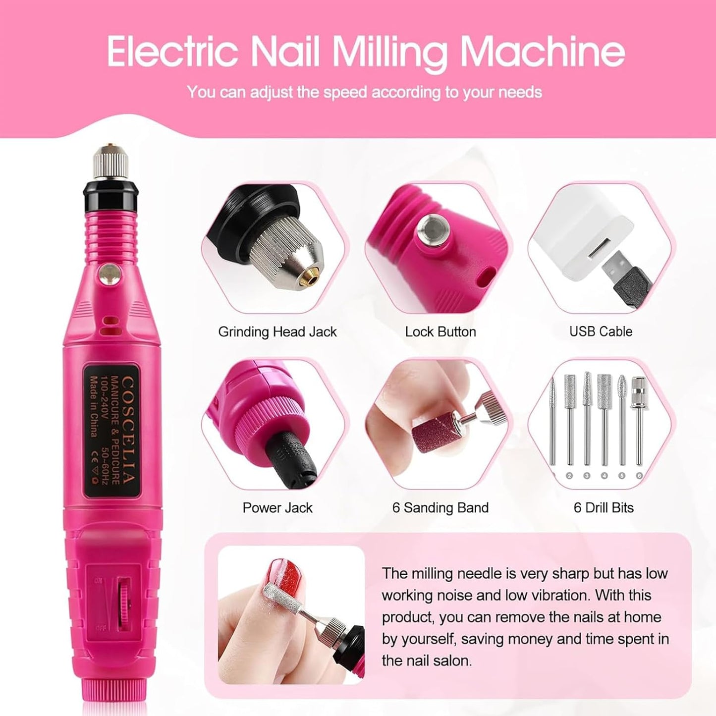 BNIB- Gel Nail Polish Kit with U V Light and Nail Drill, 15Pcs Gel Polish Fall Colors Soak,-$25