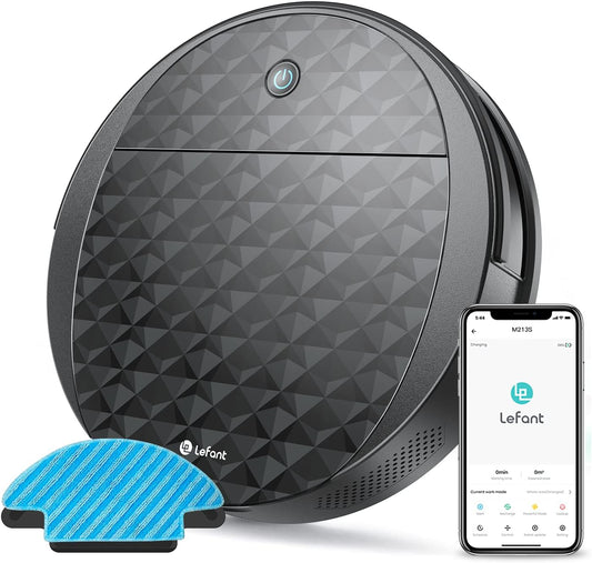 BNIB-Lefant M213S Robot Vacuum and Mop, 3200Pa Strong Suction, 150 Mins Runtime, Wi-Fi/App/Alexa,-$120