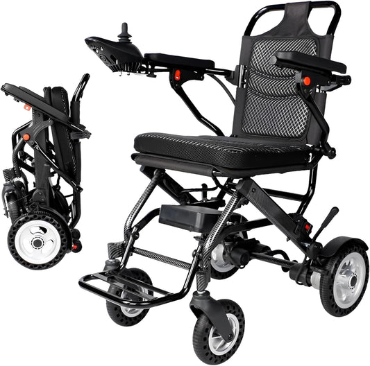 BNIB-Lightweight Foldable Electric Wheelchairs for Adults, Intelligent Power Wheelchairs Motorized