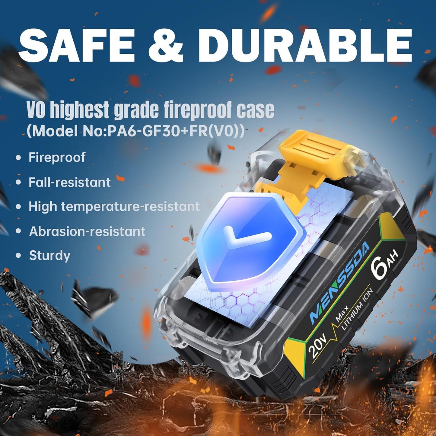 BNIB-2Pack True 6AH Capacity Replacement Battery Compatible with Dewalt 20V Max Tool, 20 Volt Batteries,-$60