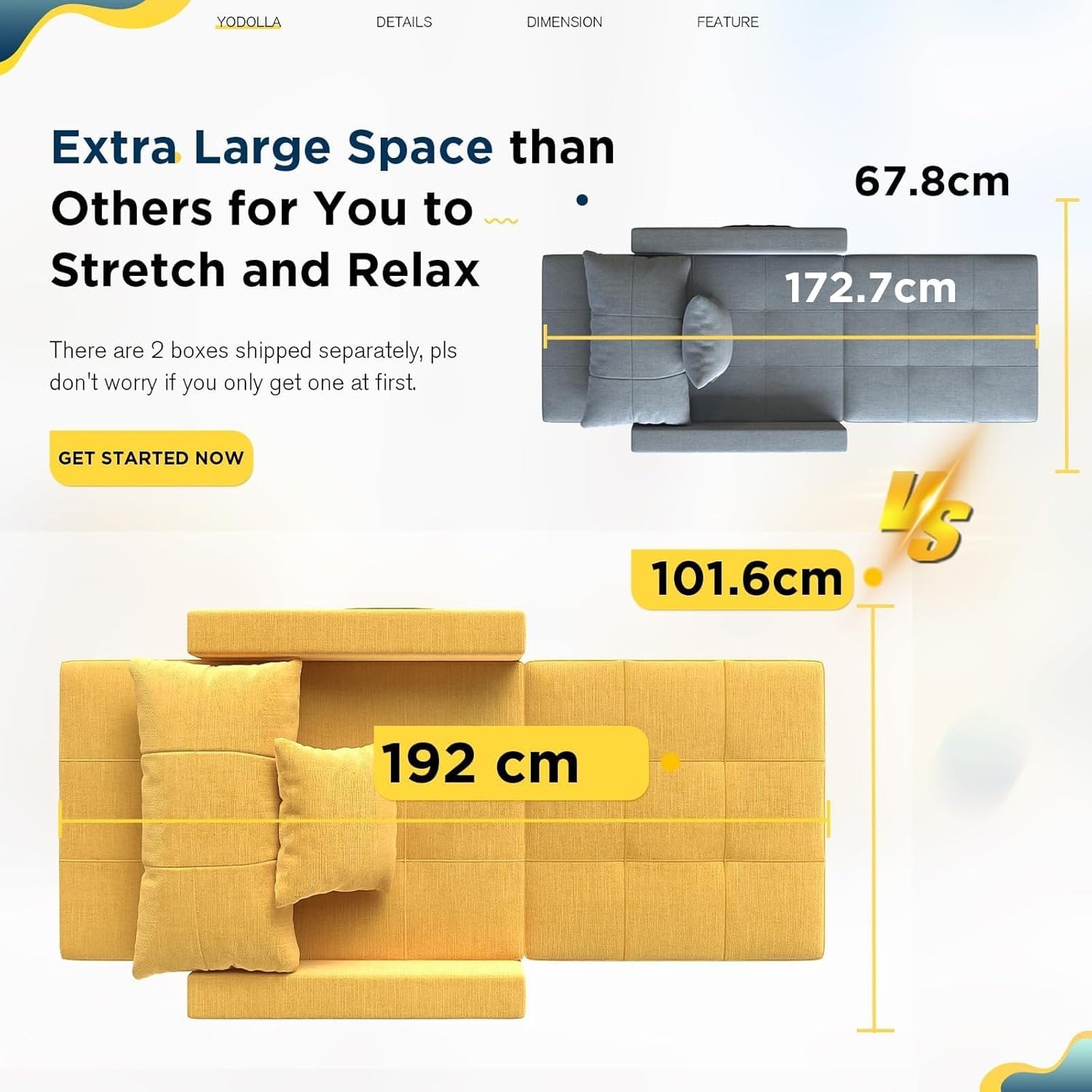 Brand New assemble 3-in-1 Sleeper Chair Bed, Convertible Single Sofa for Small Room, -$250